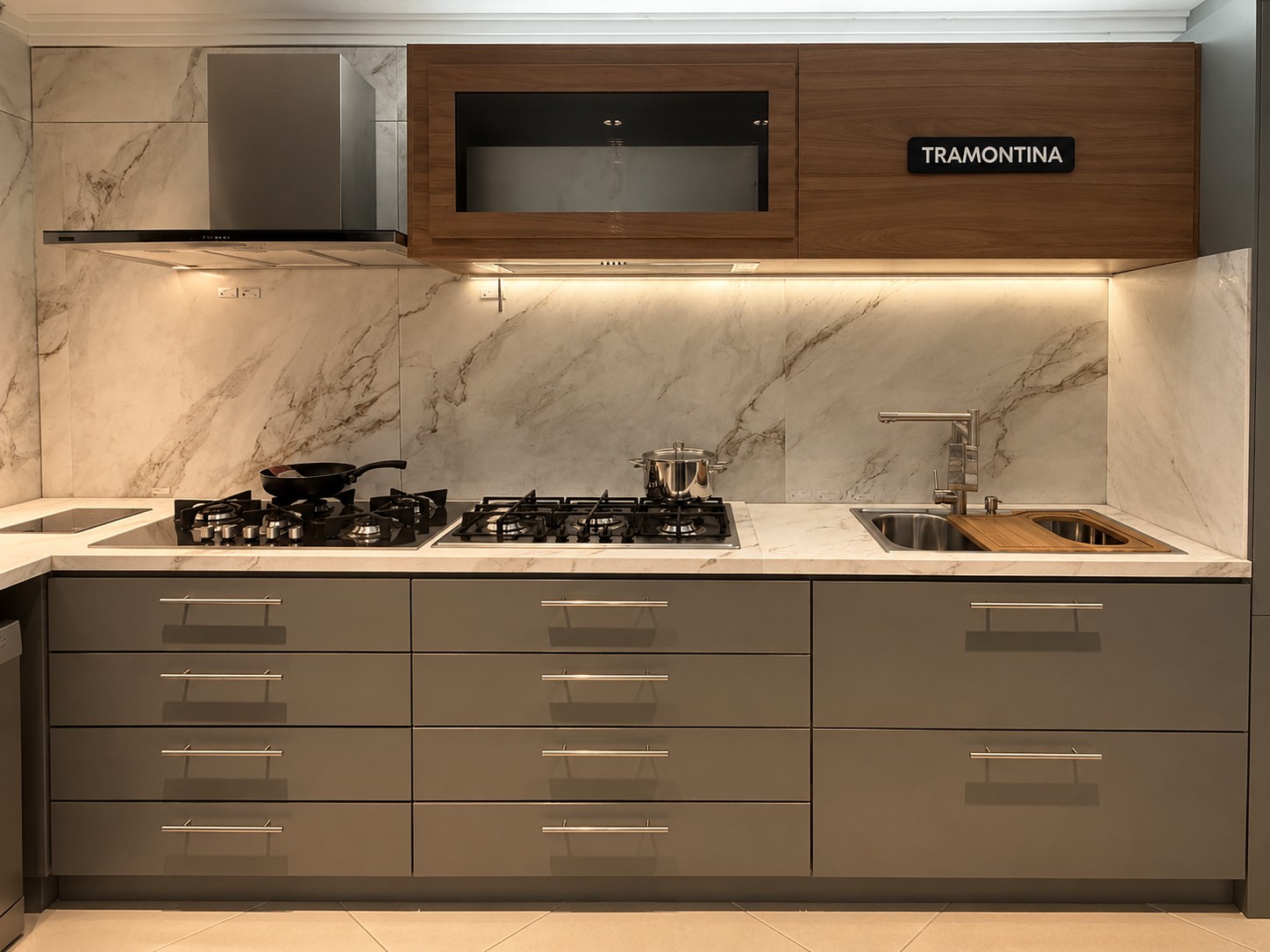 Ilha com cooktop Tramontina